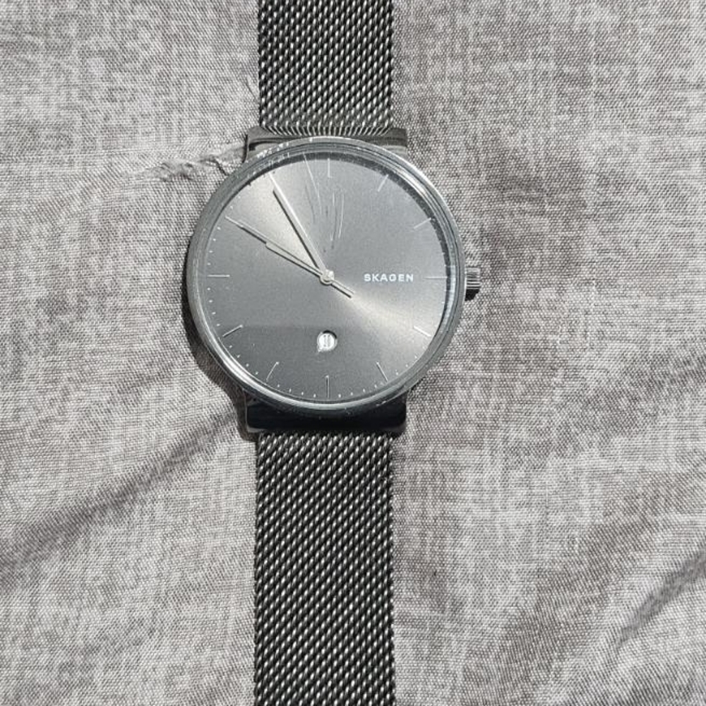 Skagen Gray Dial with Silver Mesh Band Watch